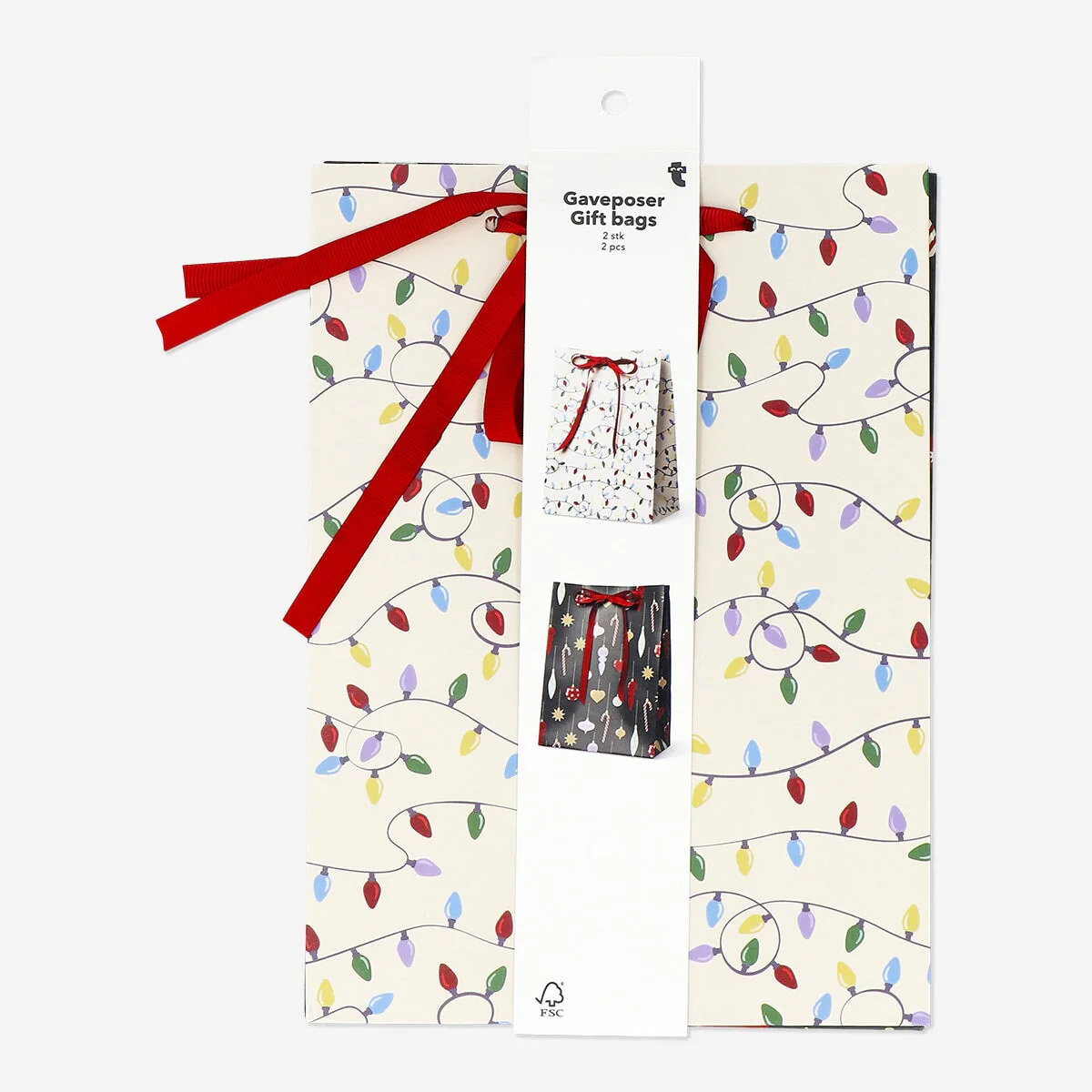 Gift bags with Christmas designs - 2 pcs - Image 3