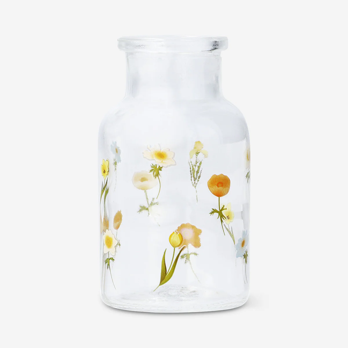Floral glass vase - 10 cm