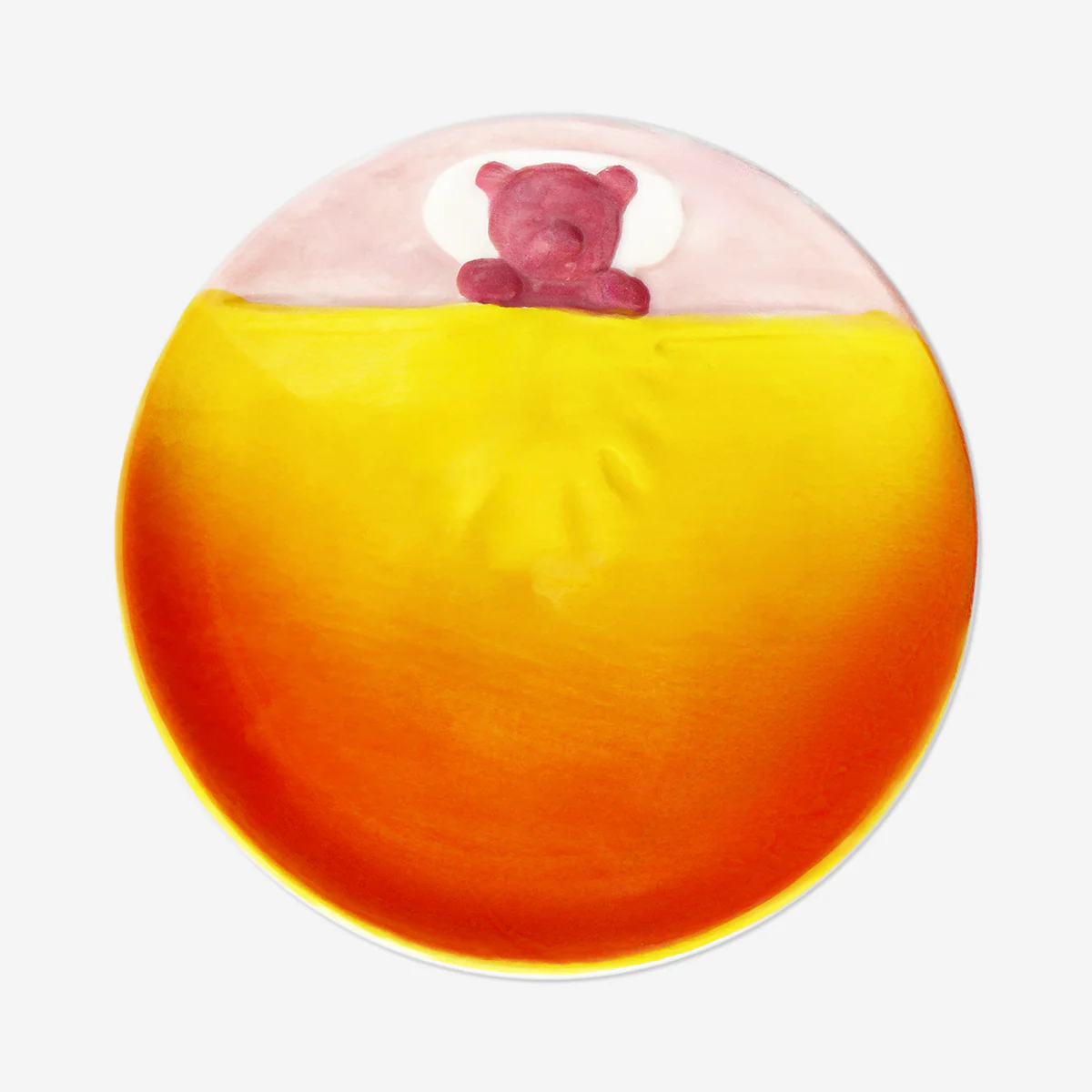 Gradient bear with blanket trinket tray