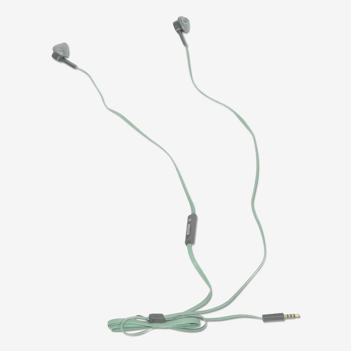 Green Earphones with Jack and Microphone