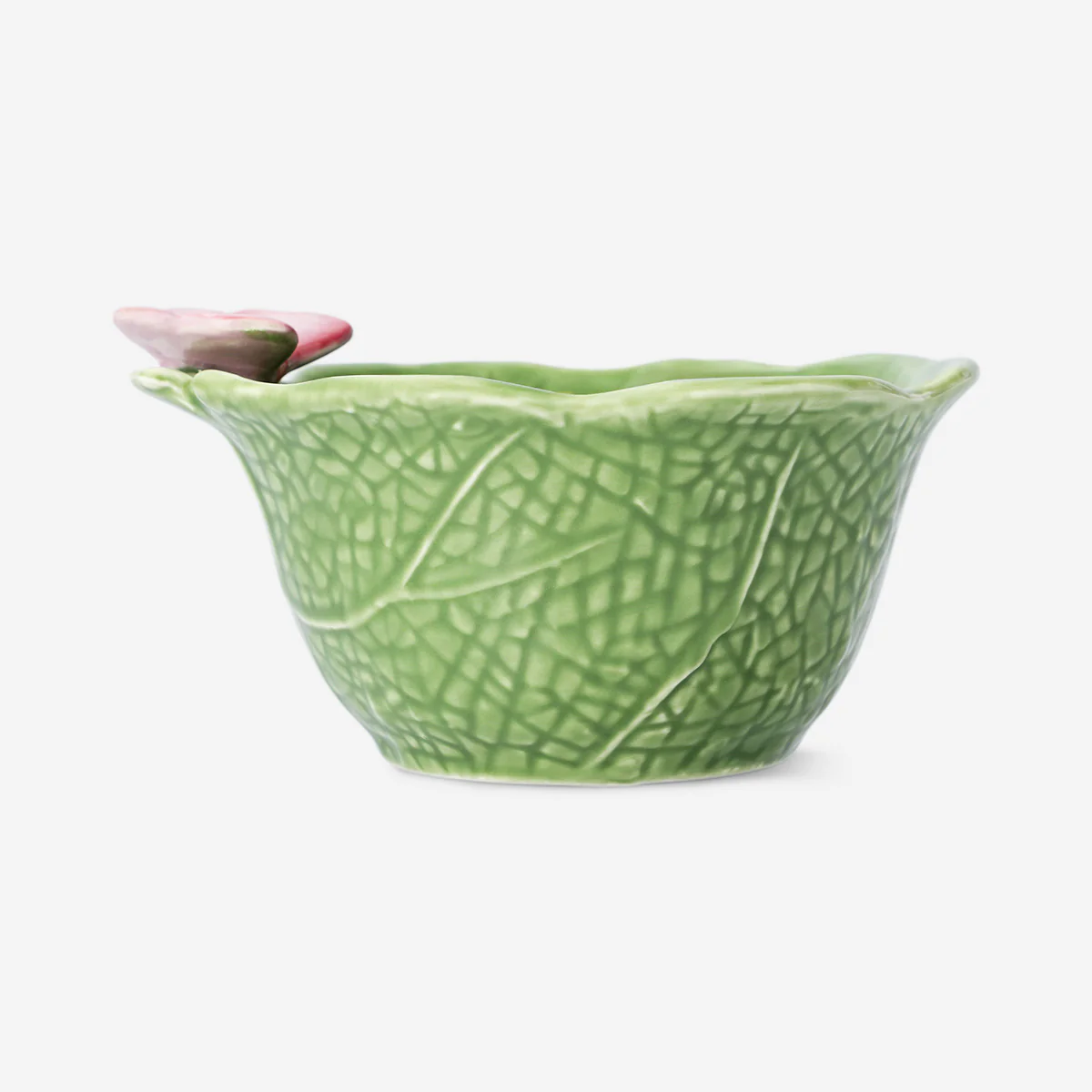 Green leaf bowl with butterfly - 16 cm - Image 2