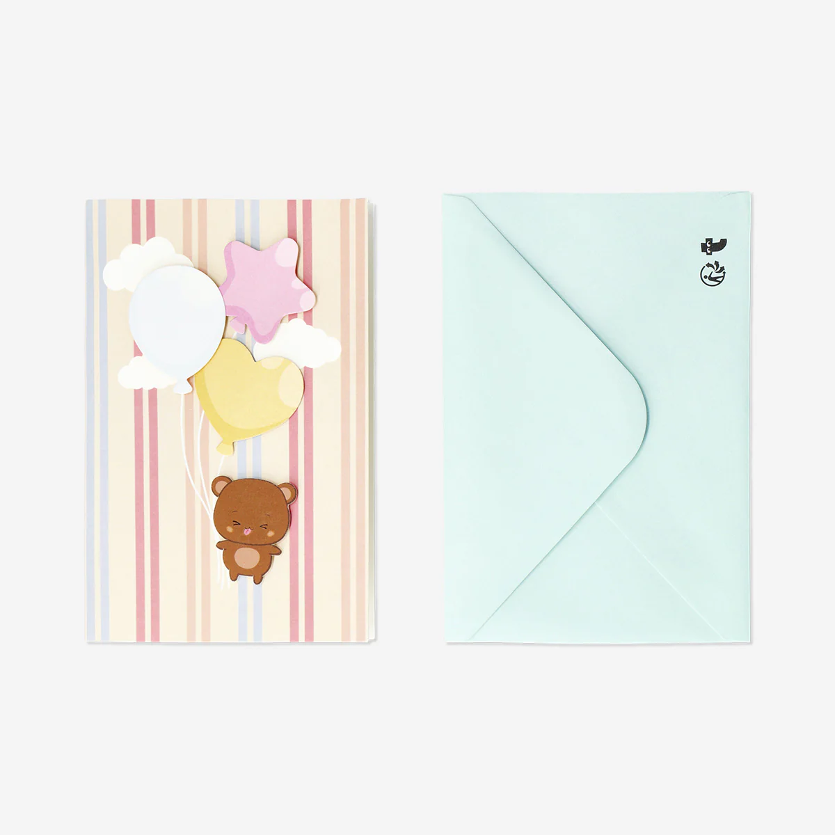 Greetings card - Bear with balloons - Image 2