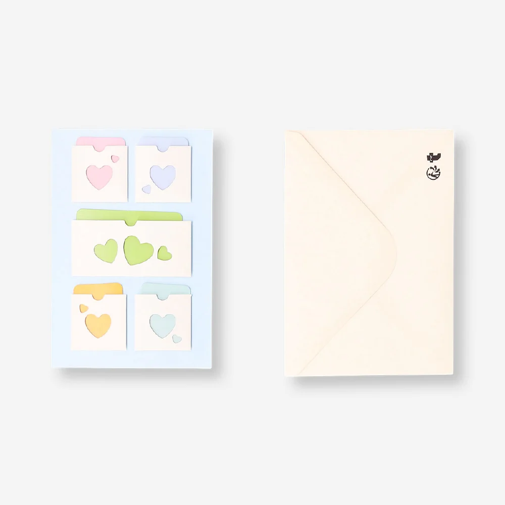 Greetings card - Small envelopes with hearts - Image 2