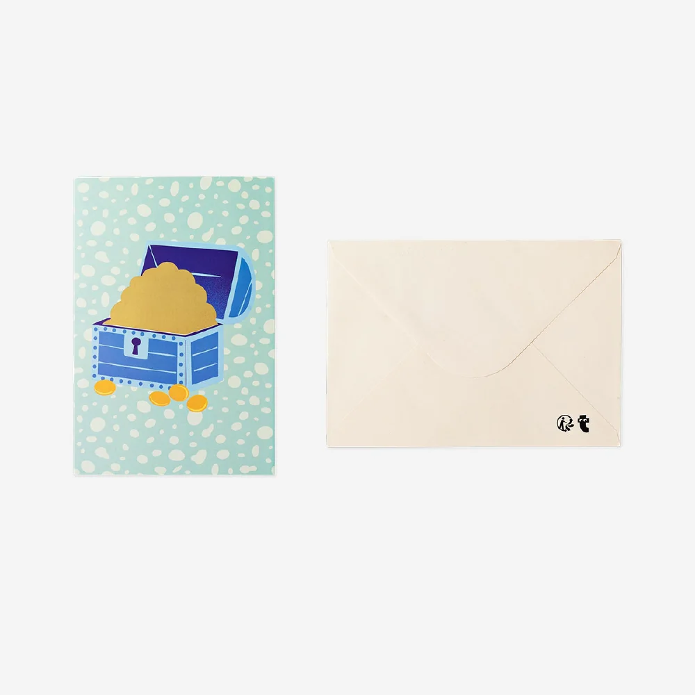 Greetings card - Treasure chest with scratch feature - Image 2