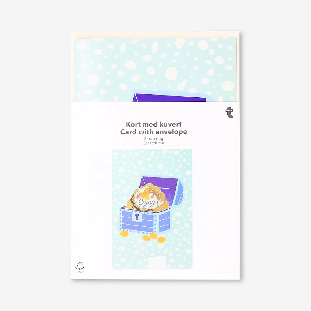 Greetings card - Treasure chest with scratch feature - Image 3
