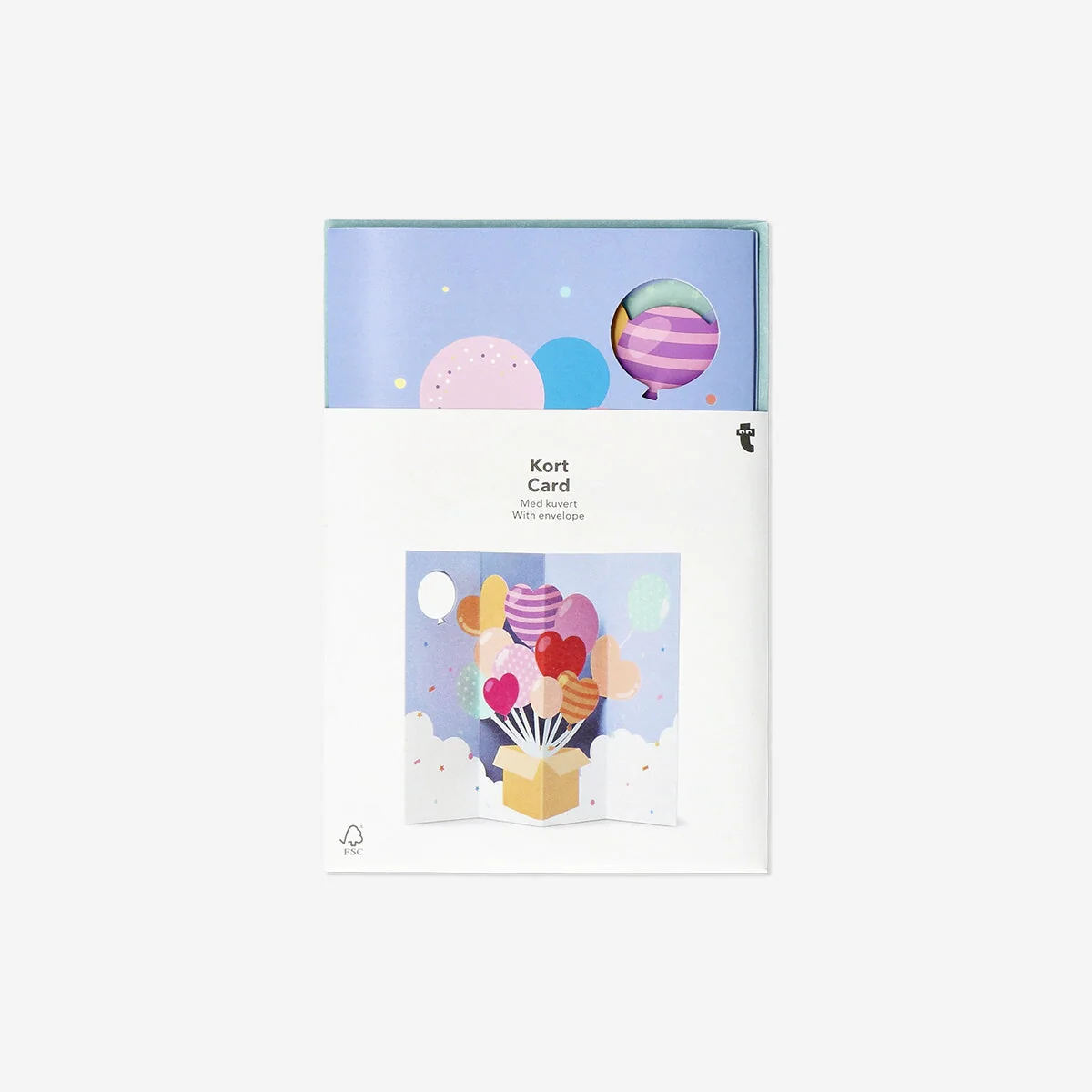 Greetings card with balloons