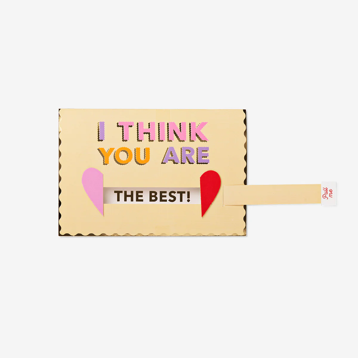 Greetings card with pull mechanism - Image 2