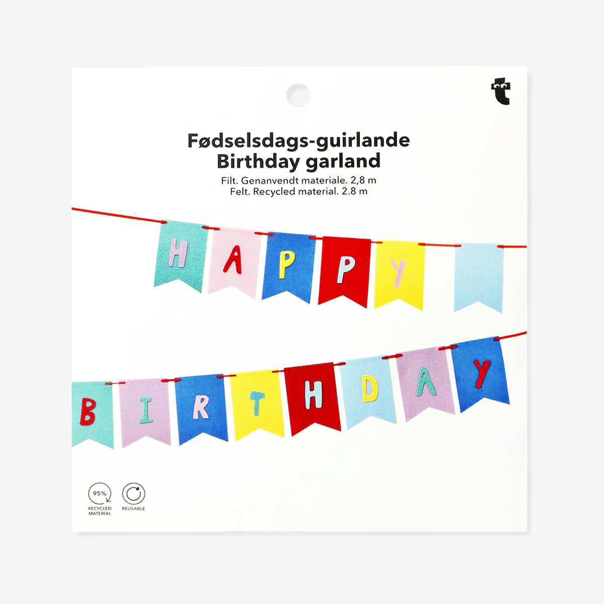 Happy birthday felt garland - Image 3
