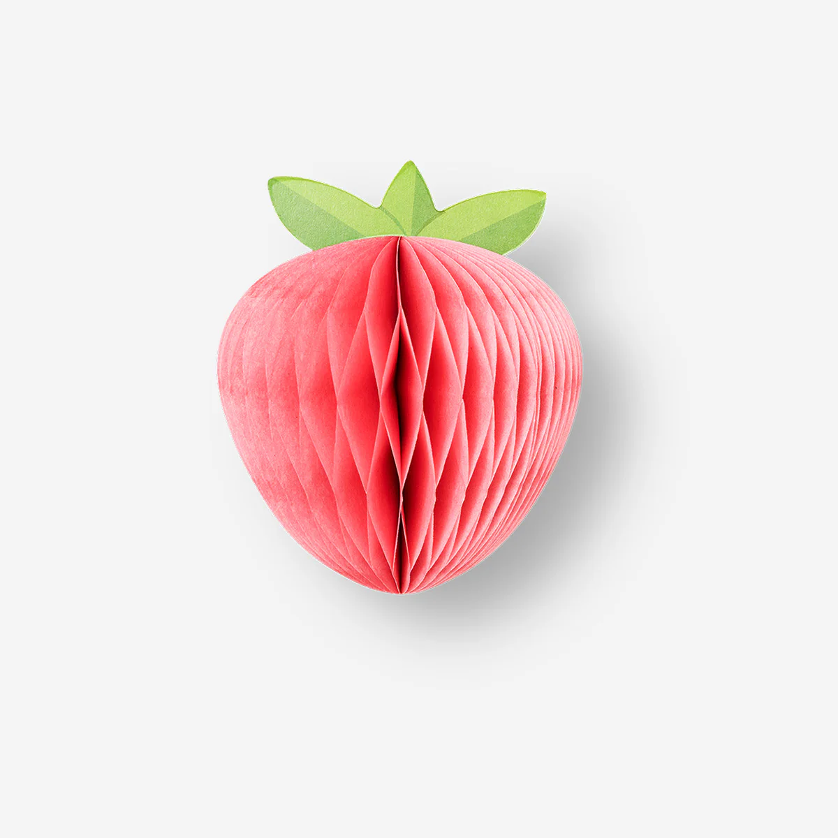 Honeycomb paper strawberry table decorations - 6 pcs - Image 2