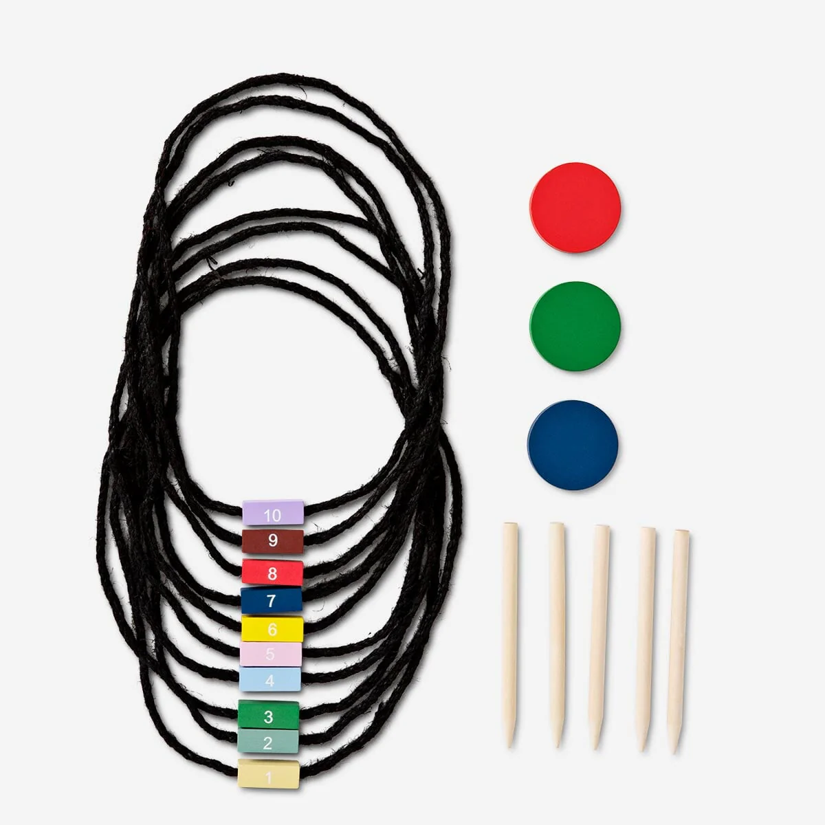 Hopscotch and ring toss. 2 in 1