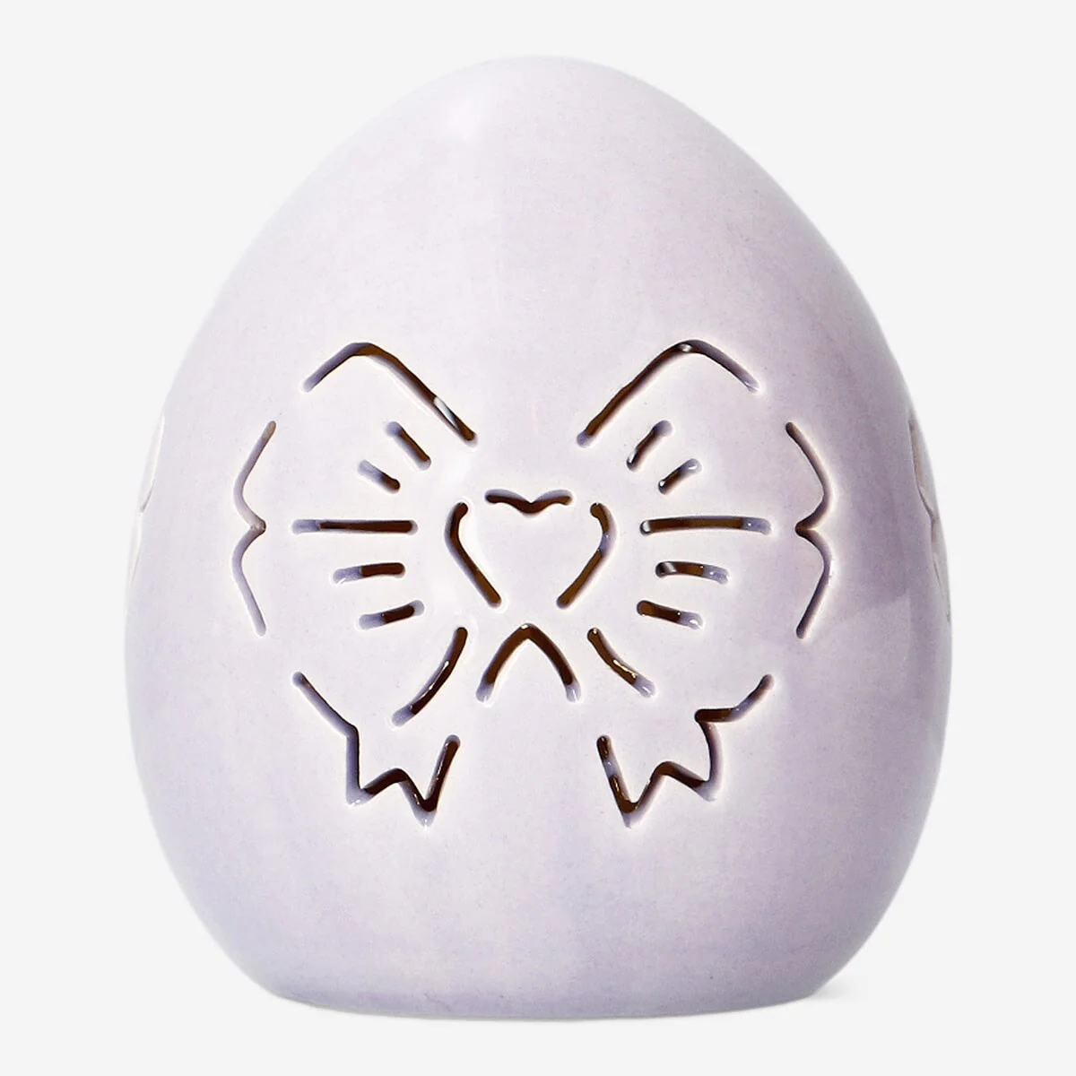 LED glowing egg with bow design