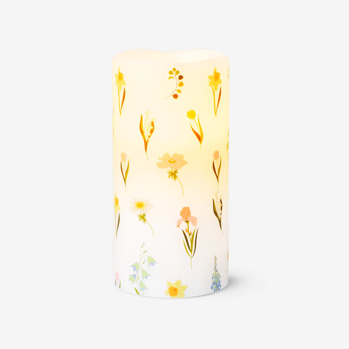 CL LED pillar candle flower print - Image 2