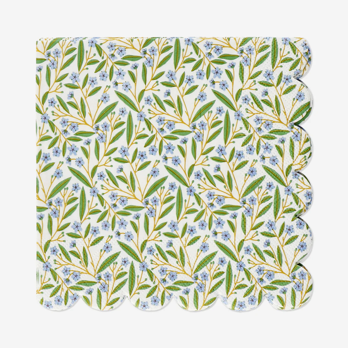 Napkins with small green flowers - 16 pcs - Image 2