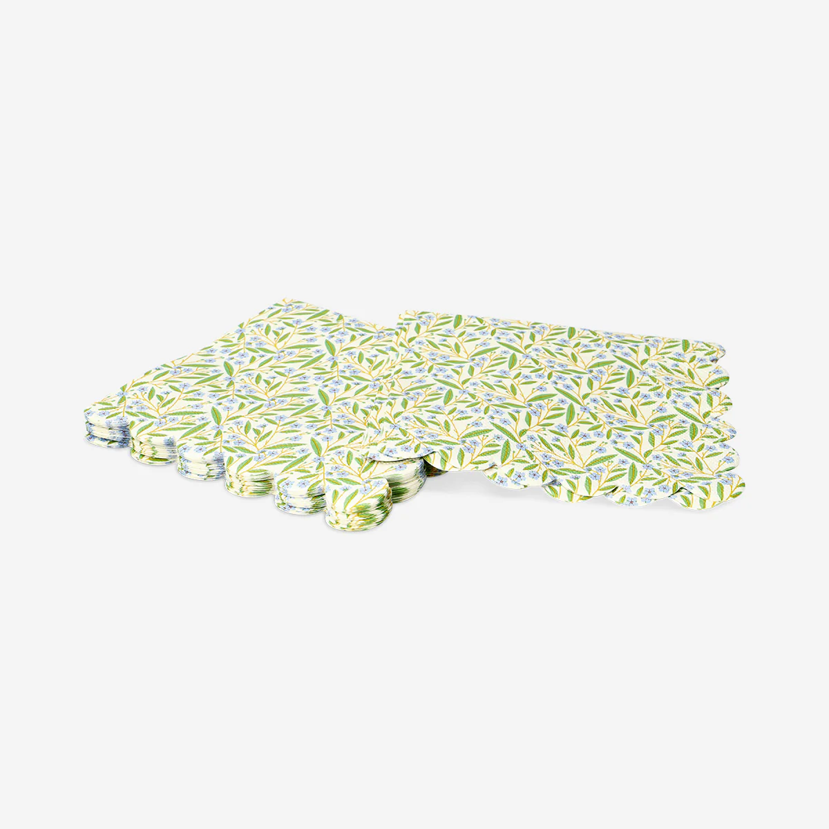Napkins with small green flowers - 16 pcs - Image 3