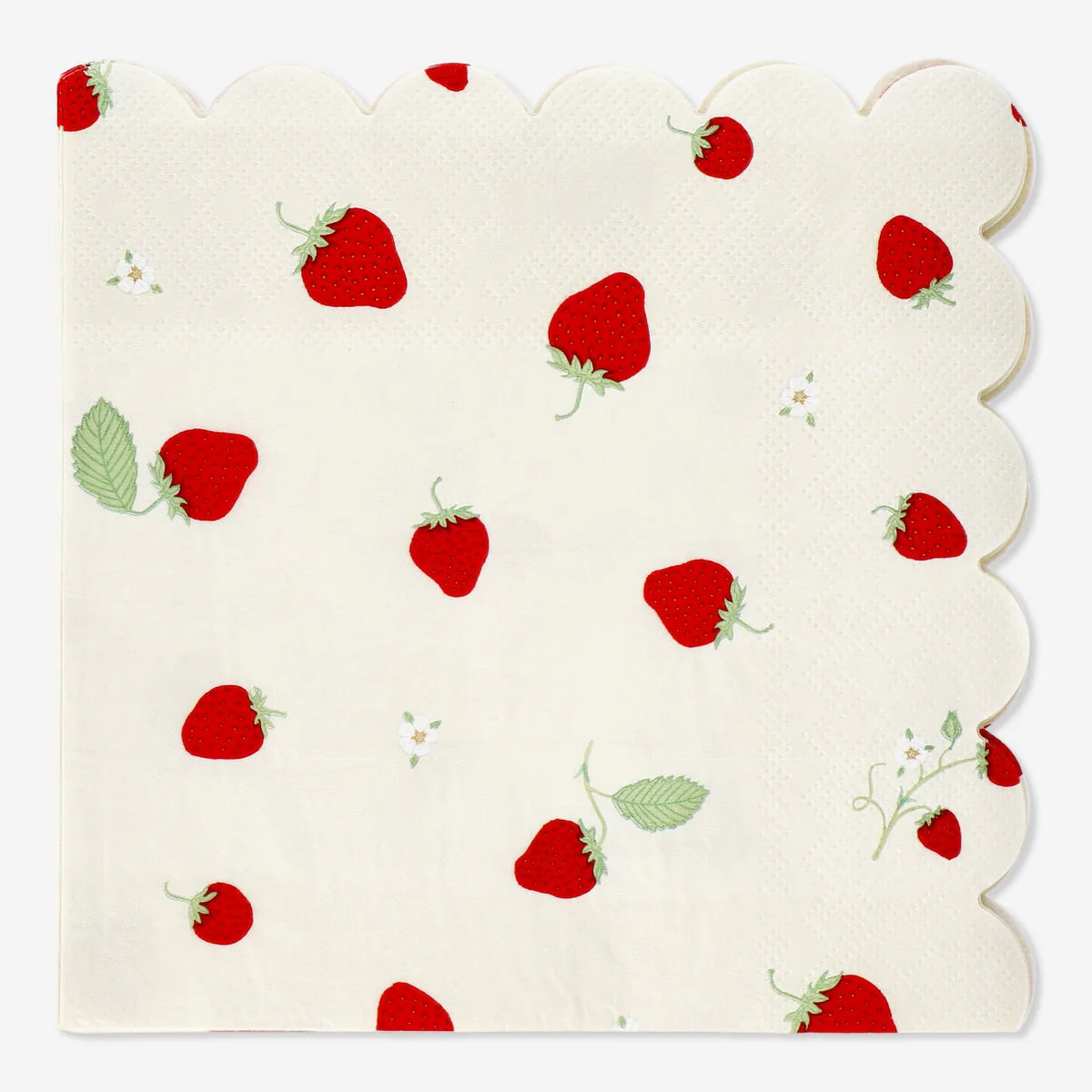 Napkins with strawberries - 15 pcs