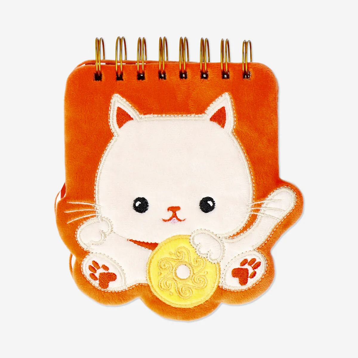 Notepad with fleece cat cover