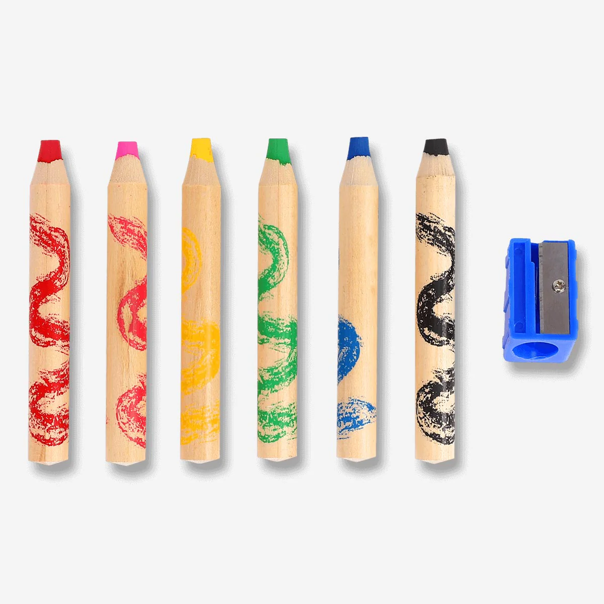 Oil-based Pencil Crayons - 6 pcs