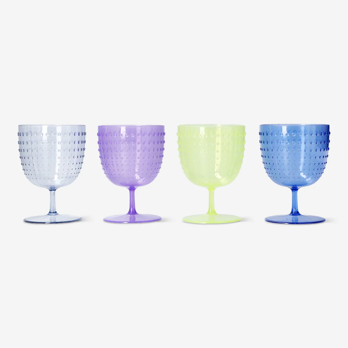 Pearlescent wine glasses with dots - 4 pcs
