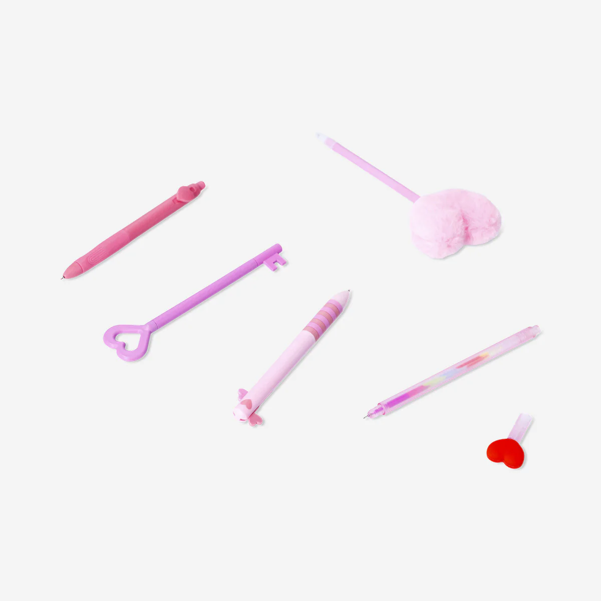 Pen pack with heart toppers - 5 pcs - Image 2