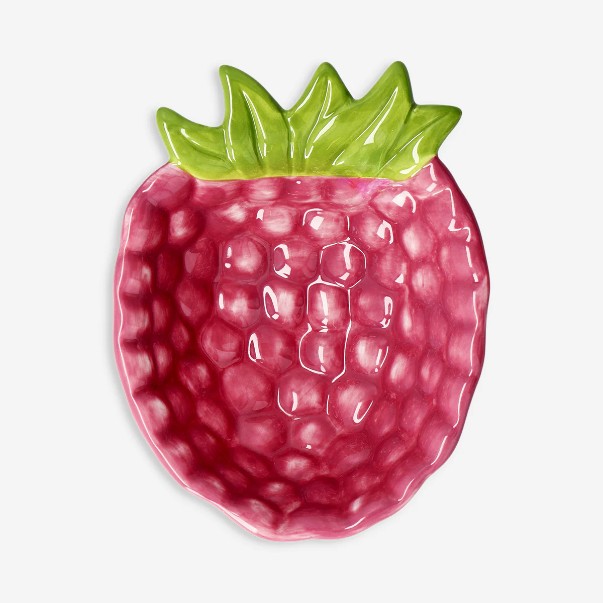 Pink ceramic raspberry bowl - 16 cm - Image 3