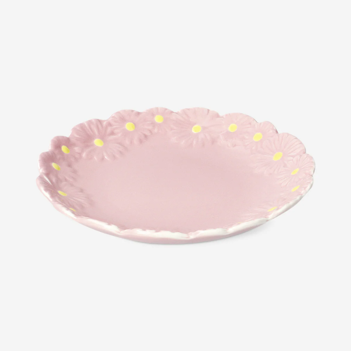 Pink flower plate - 19 cm - Image 2