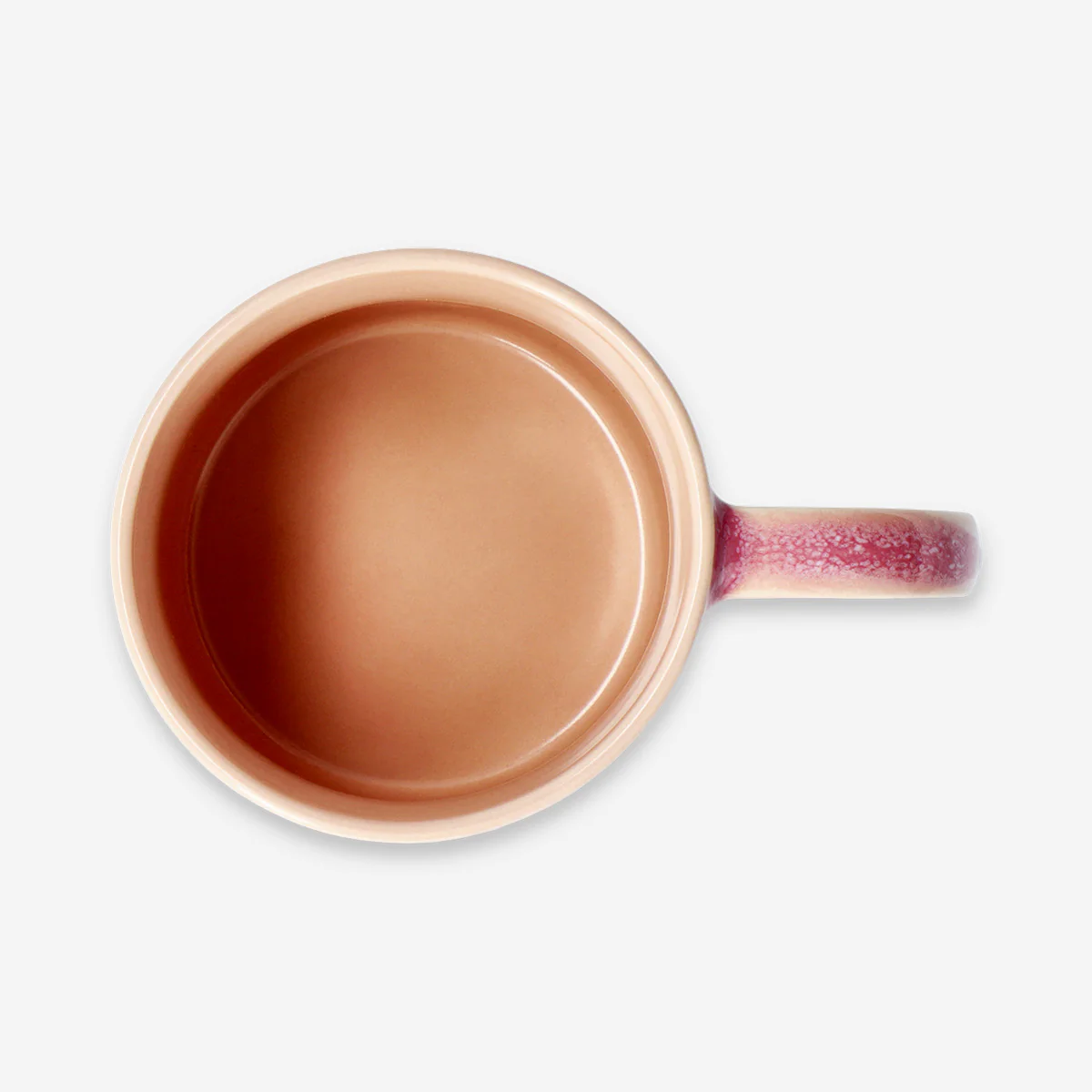 Pink matcha mug with running glaze - 384 ml - Image 3