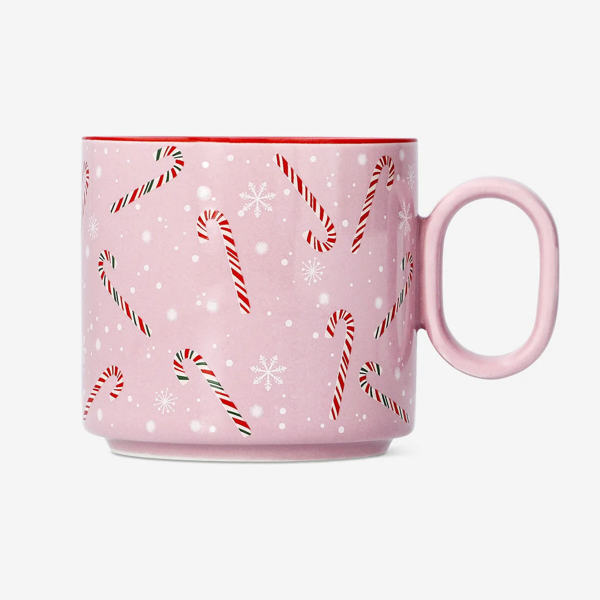 Pink mug with candy canes - 300 ml