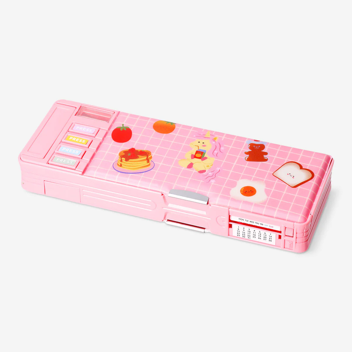 Pink multi functional pencil case with unicorn - Image 2