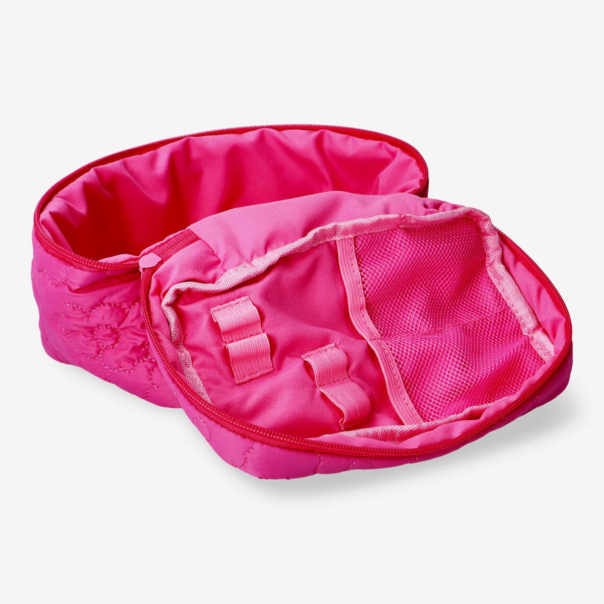 Pink quilted cosmetic bag - Image 2