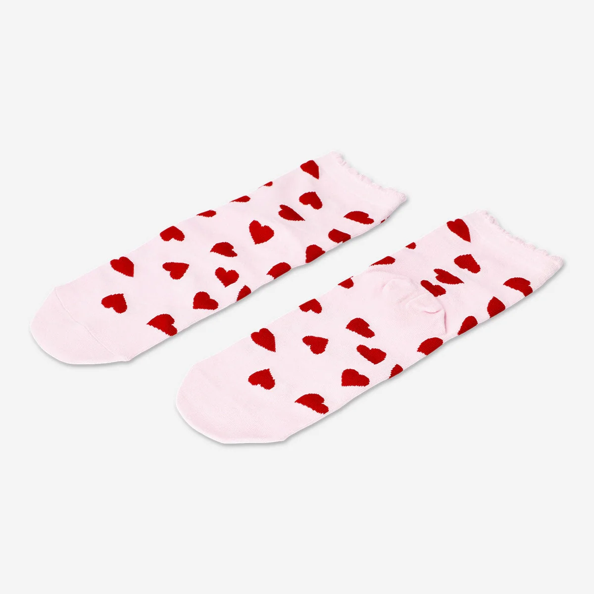 Pink socks with red hearts - 39/41 - Image 2