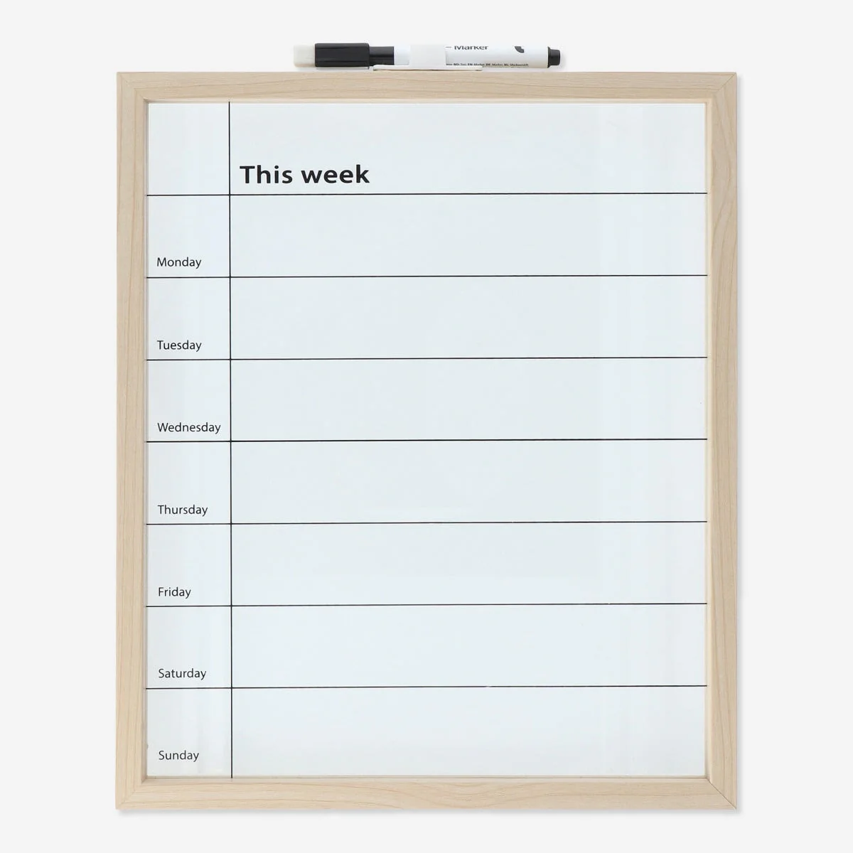 Planner board. With marker