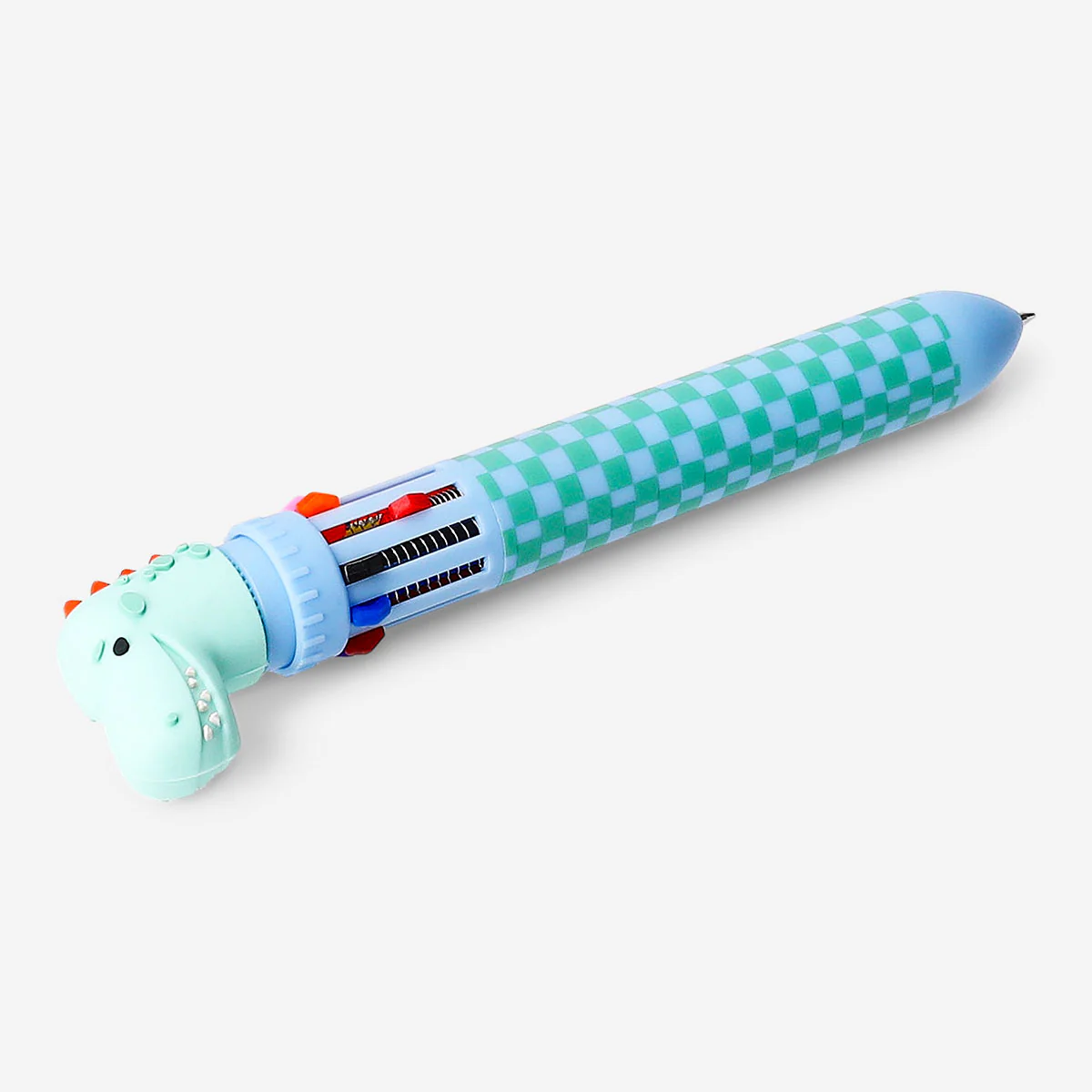 Plush multi-coloured ballpoint pen with dinosaur - Image 3