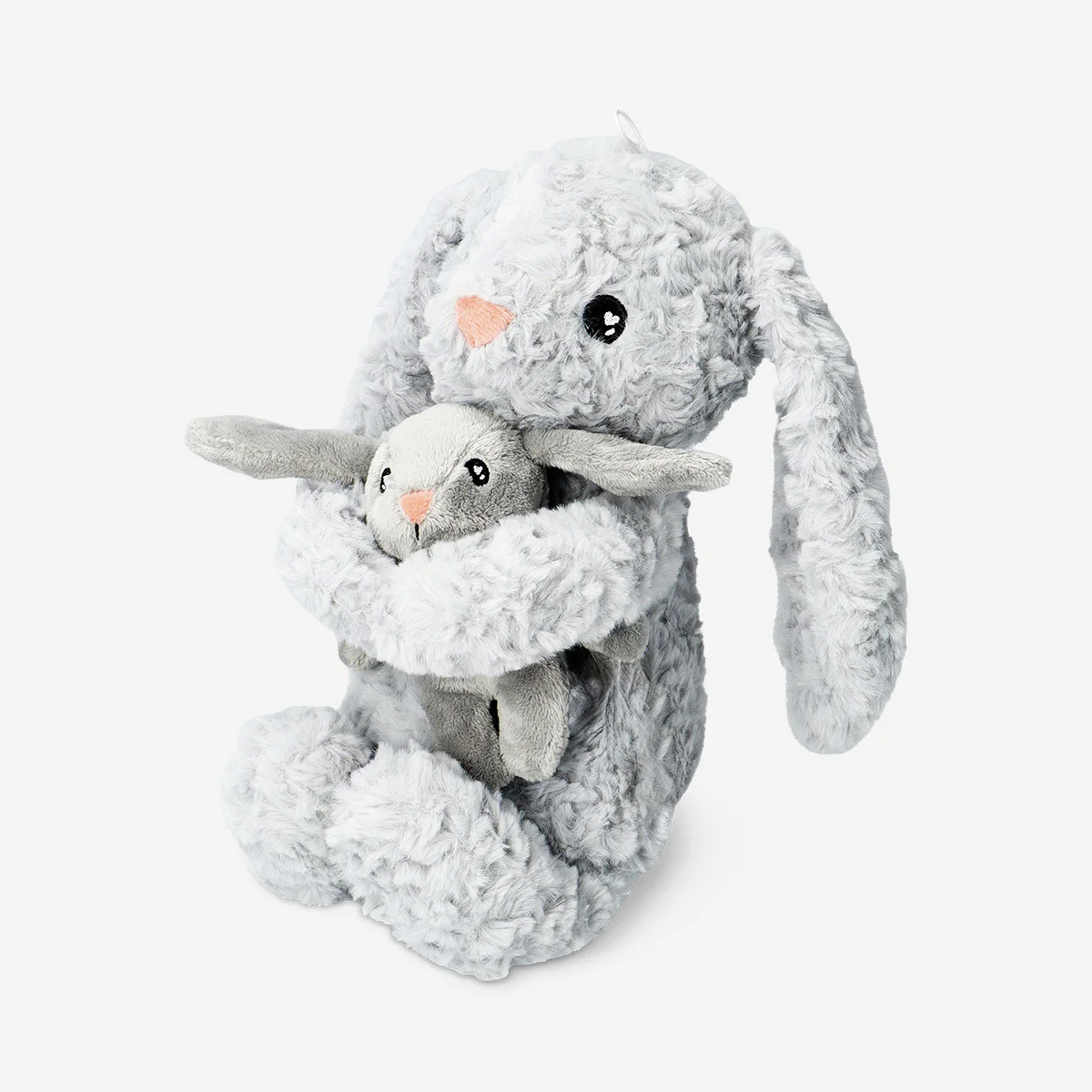 Plush toy - Grey bunny with baby - Image 3