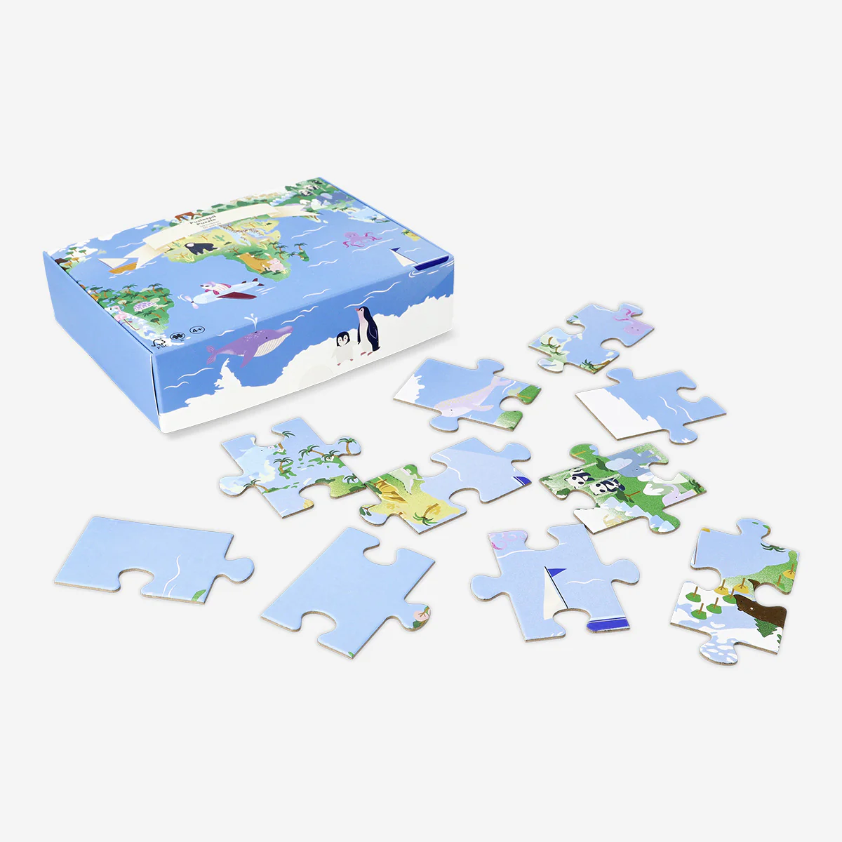 Puzzle - Illustrated world map - Image 3
