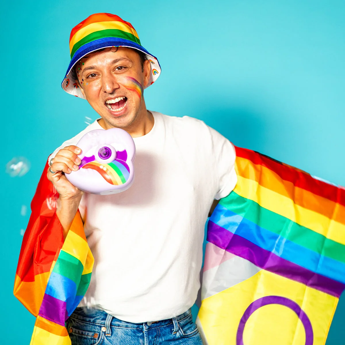 Rainbow bucket hat. For adults - Image 3