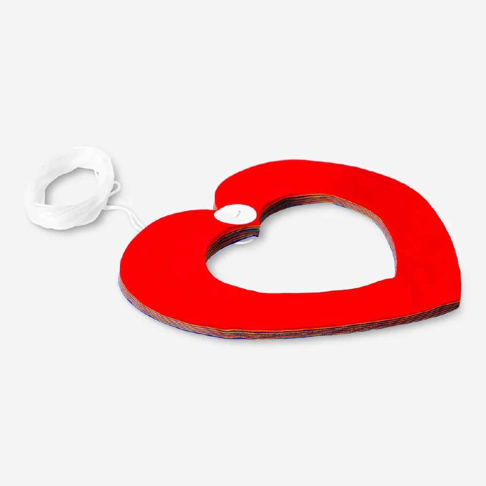Rainbow heart cut out garland - 300 cm - Image 2