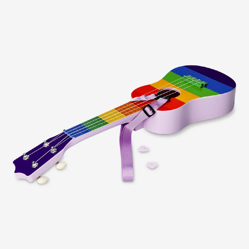 Rainbow ukulele with strap - Image 2