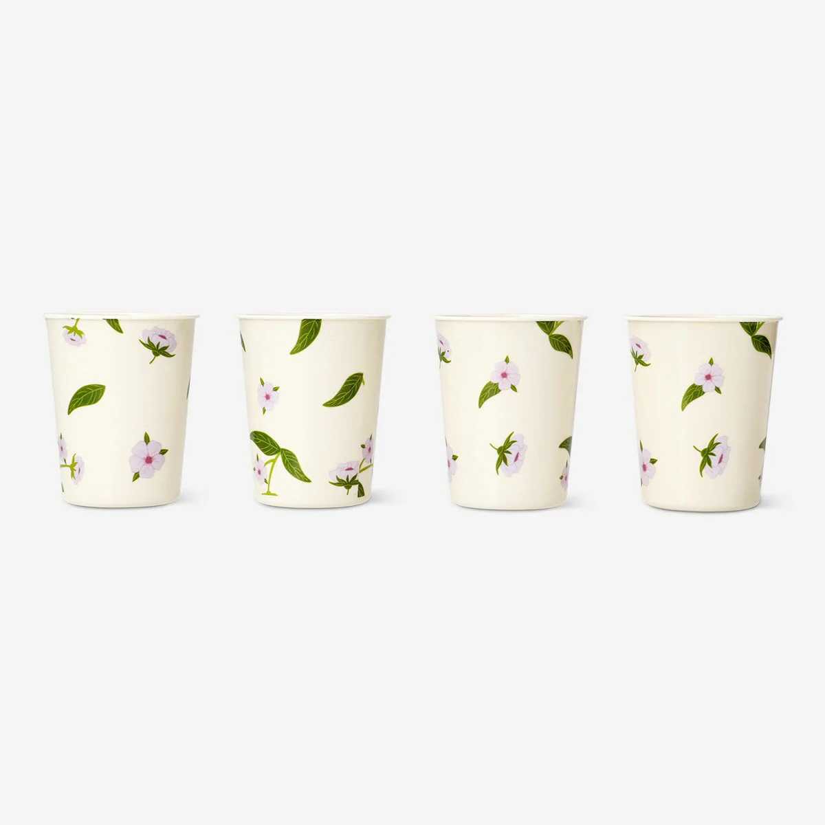 Reusable cups with cherry blossoms - 4 pcs - Image 2