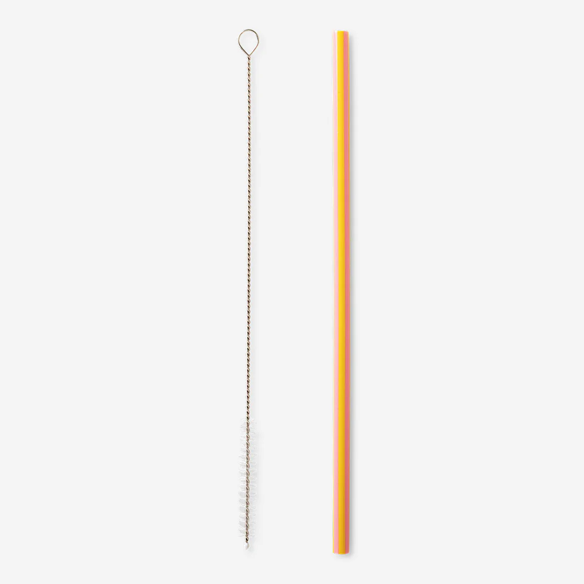 Reusable striped straws - 8 pcs - Image 2
