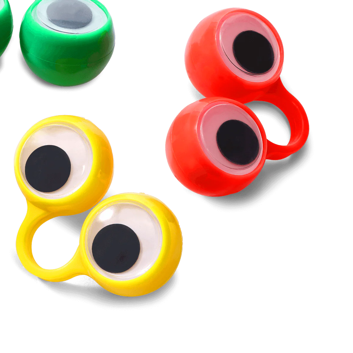 Rings with Rolling Eyes - 4 pcs - Image 2