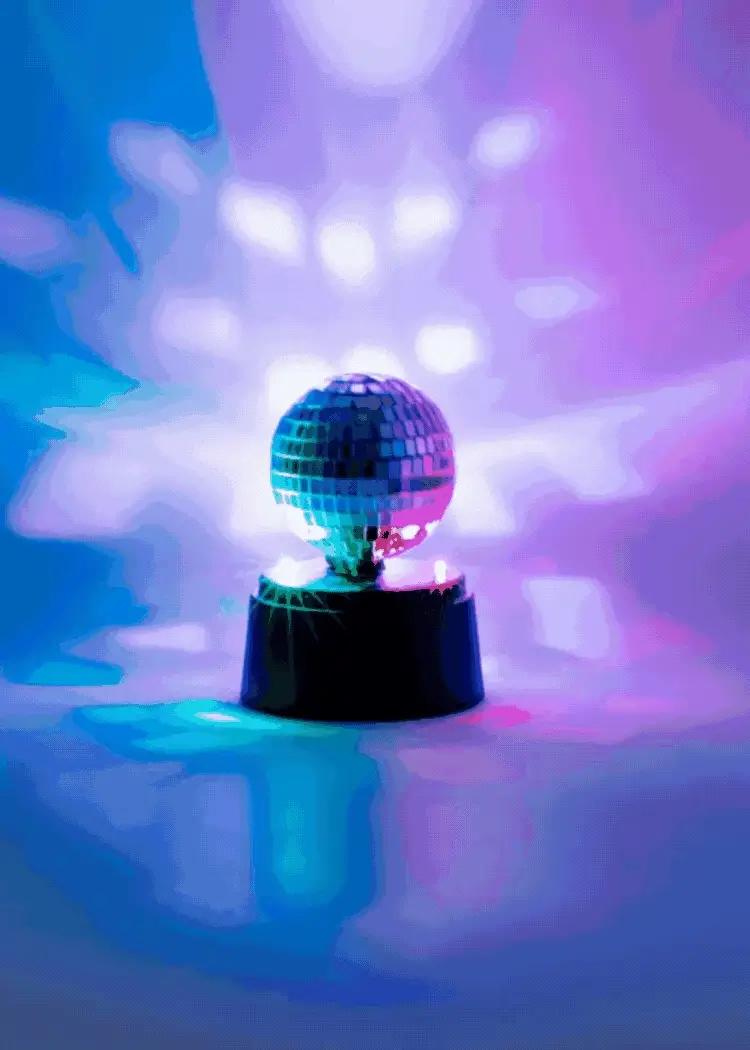 Rotating disco light for a table - 12 cm
