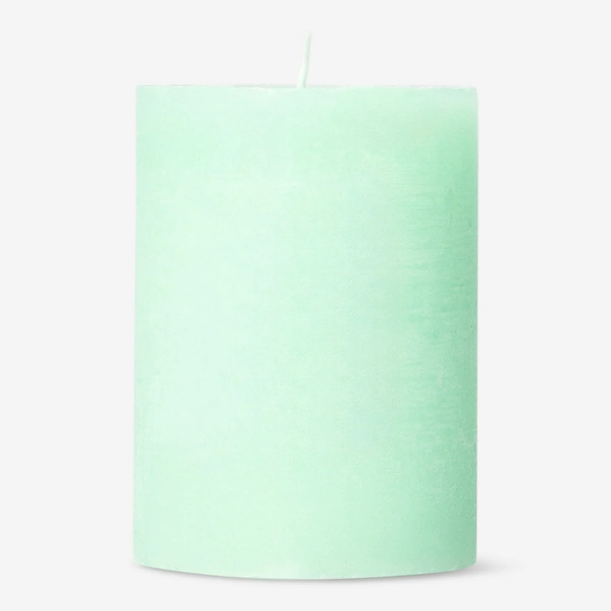 Rustic green pillar candle - 8 cm - Image 2