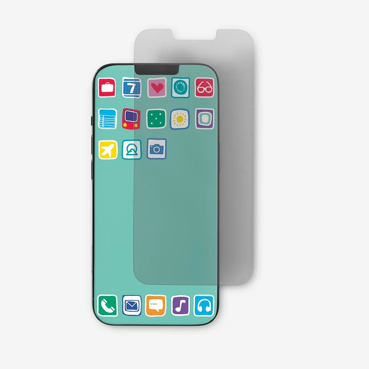 Screen protector with privacy filter. Fits iPhone 13