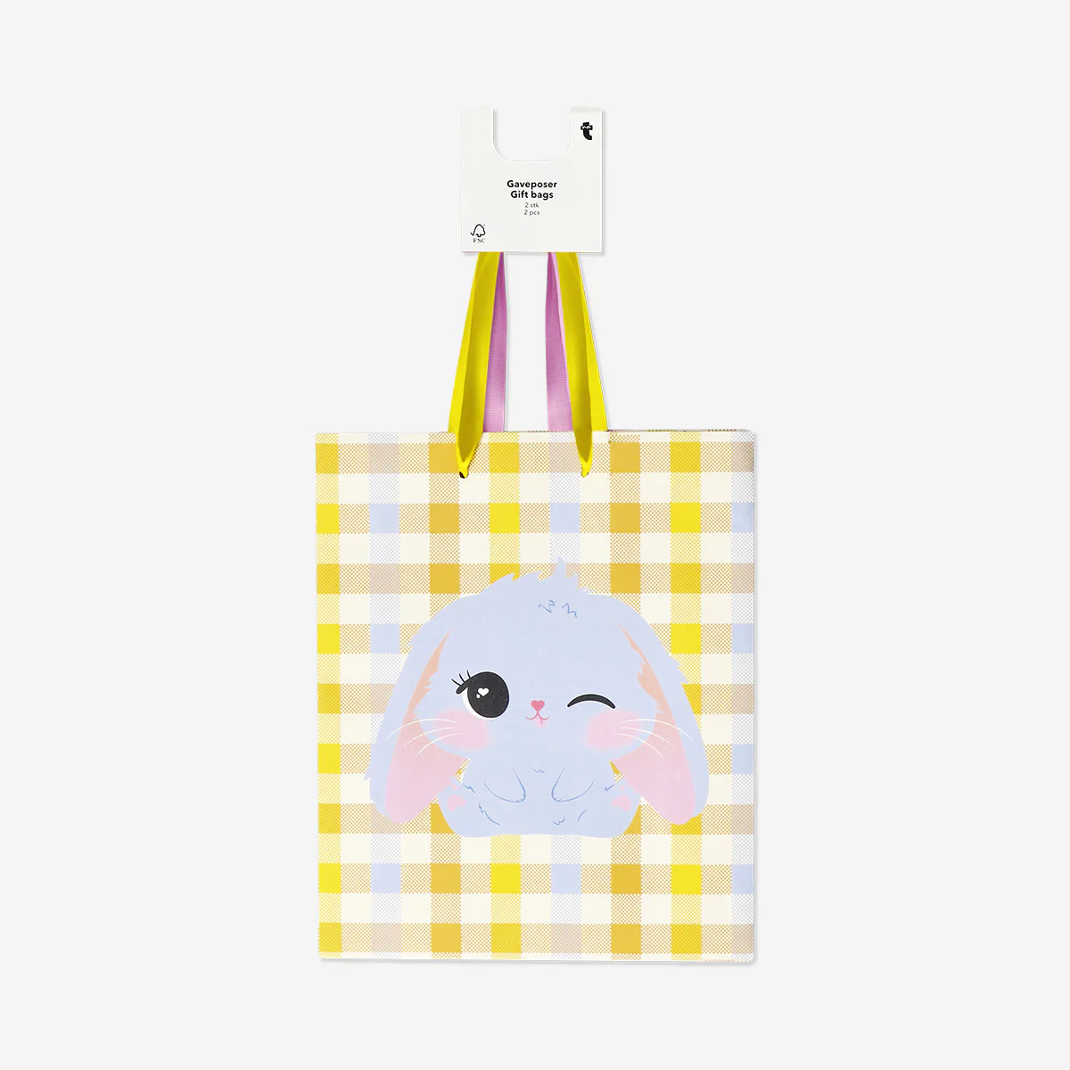 Set of Easter gift bags with bunnies - 2 pcs