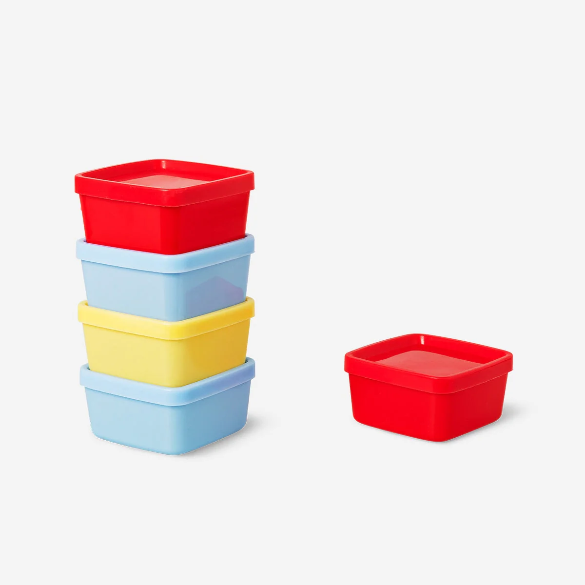Set of square snack boxes - 5 pcs