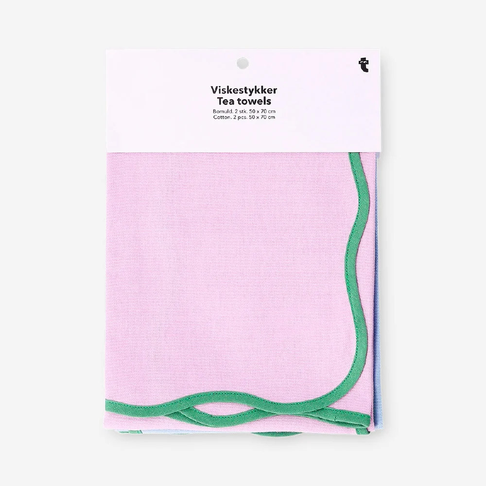 Set of tea towels with scalloped edges - 2 pcs - Image 2