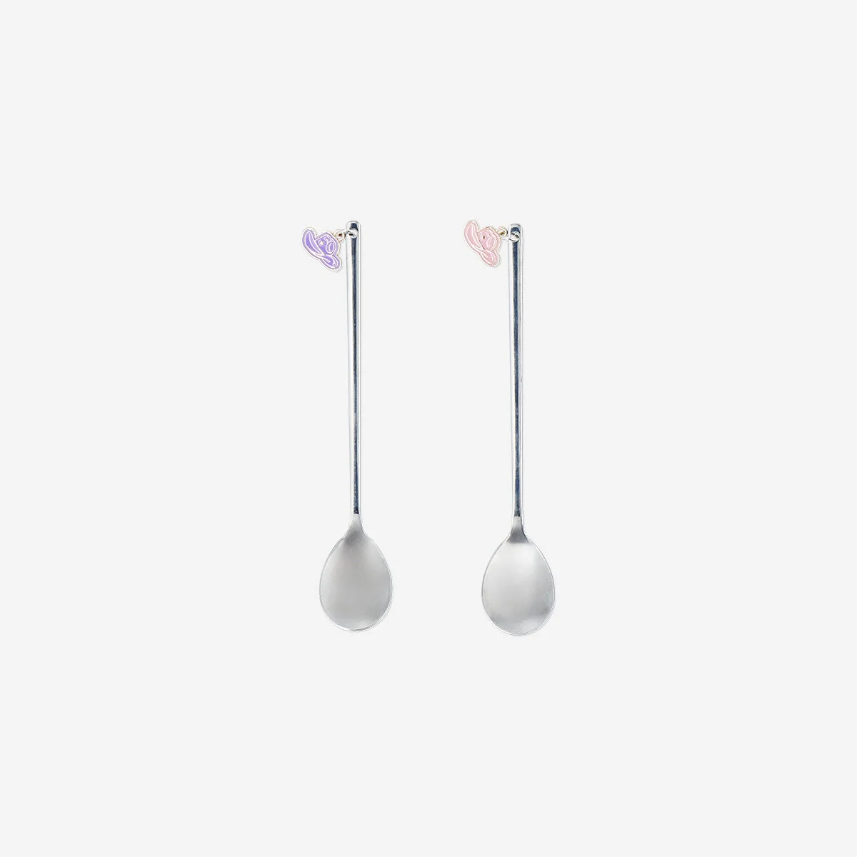 Silver dessert spoons with cowboy hats - 2 pcs