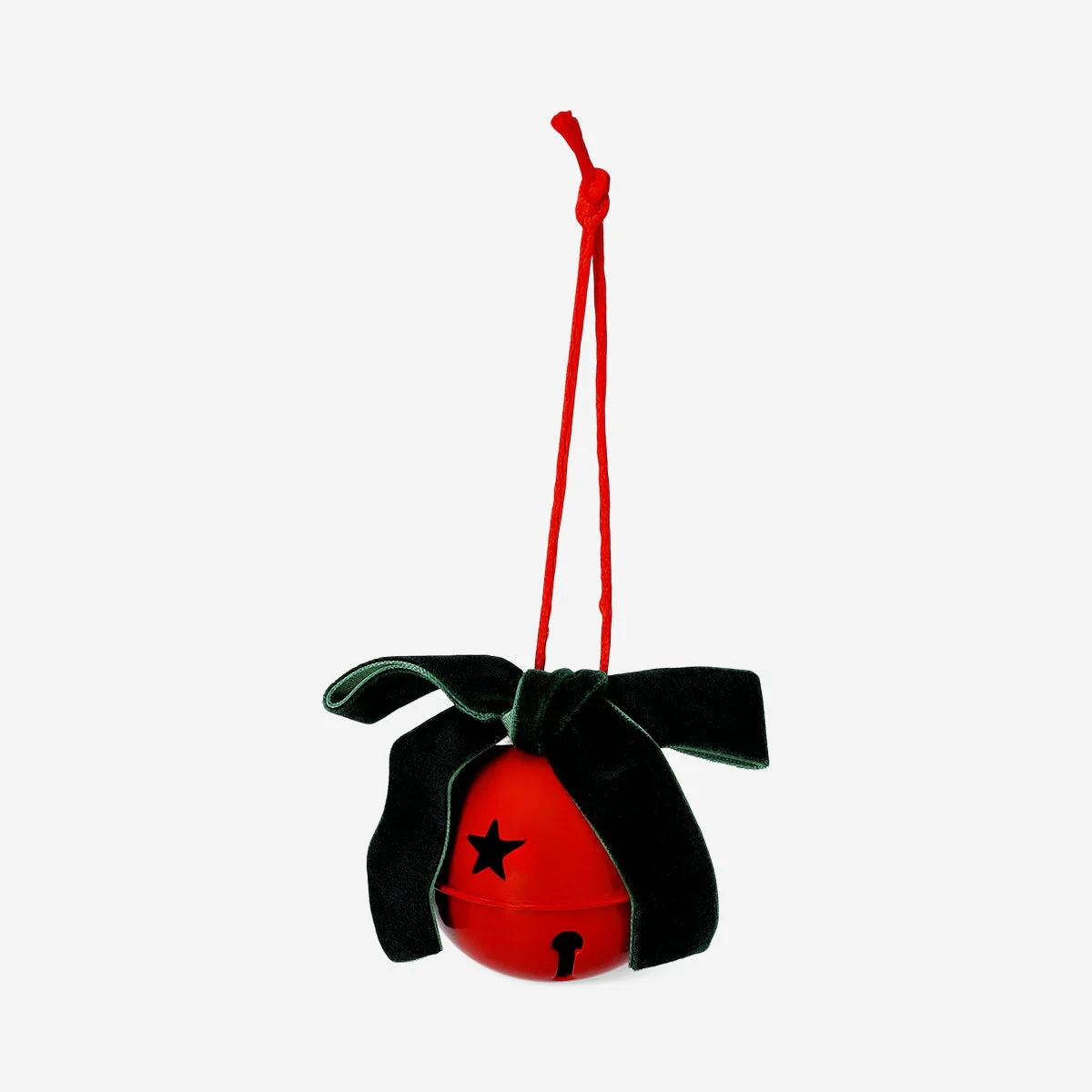 Small red bell with bow - 6 cm - Image 3