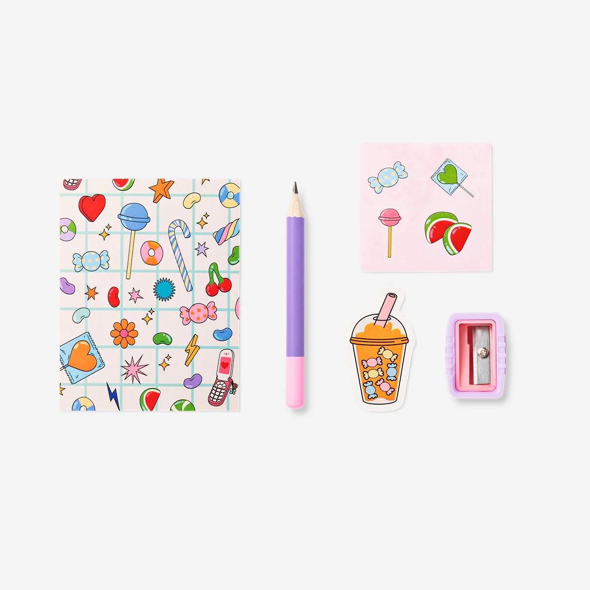Stationery kit - Mini backpack candy themed - Image 3