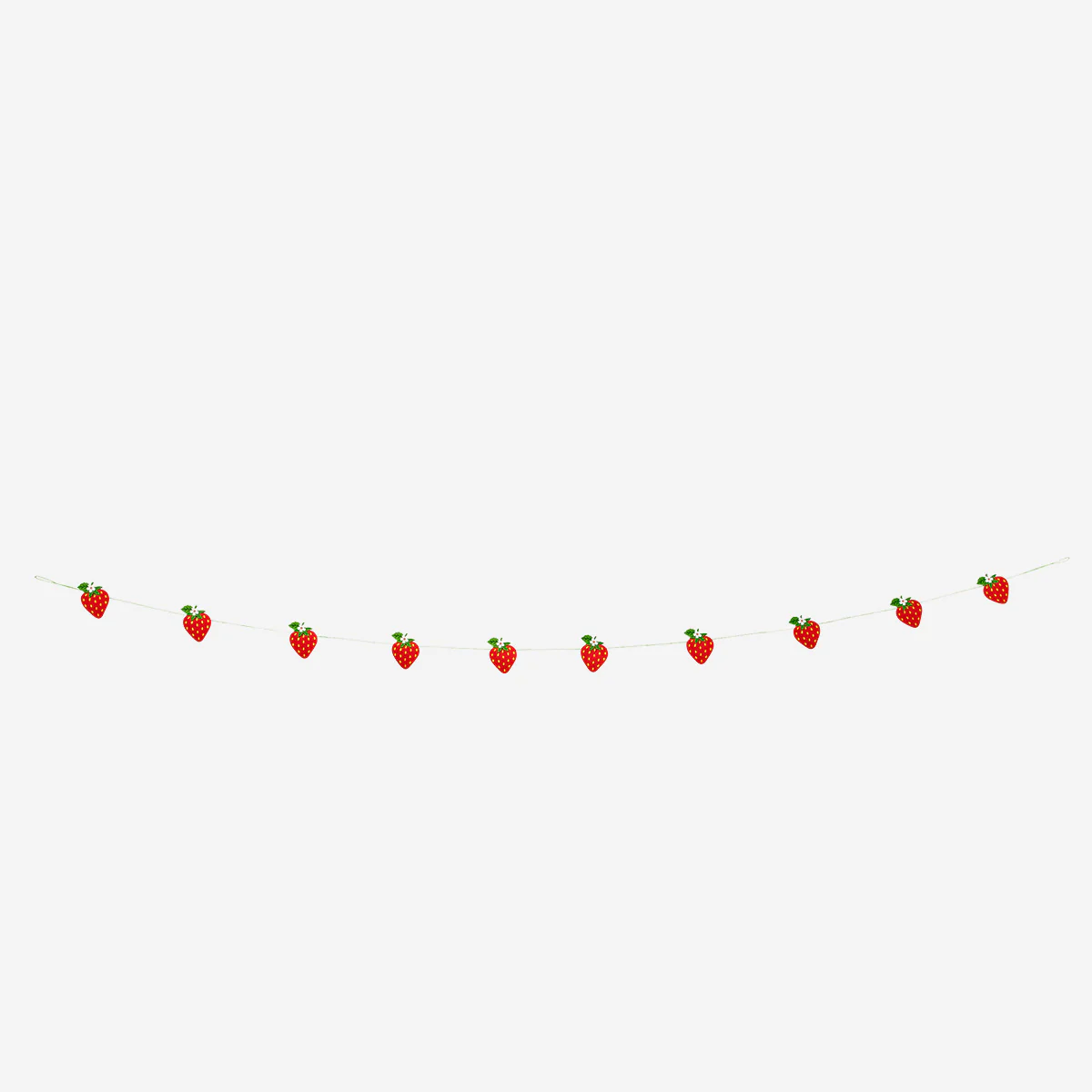 Strawberry felt garland - 300 cm